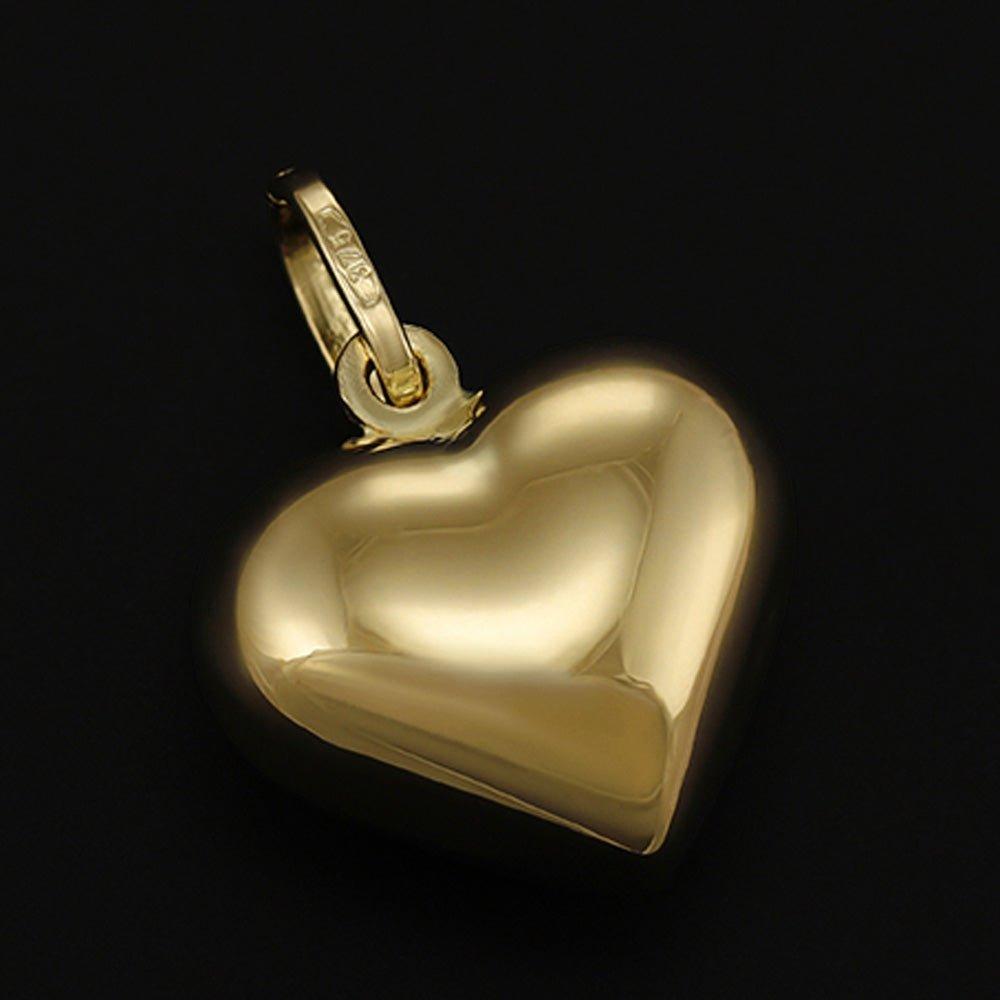 Yellow Gold Heart Pendant - 14.3mm