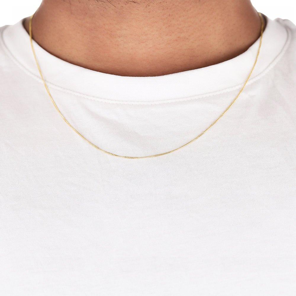 18ct Yellow Gold 0.9mm Curb Chain