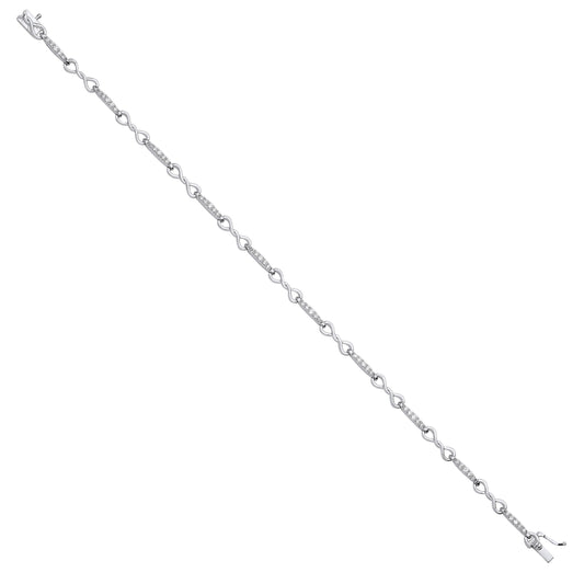 9ct White Gold Bracelet 0.50ct Diamonds