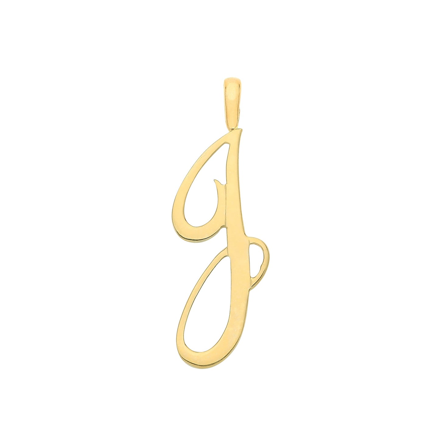 Yellow Gold Script Initial Pendant