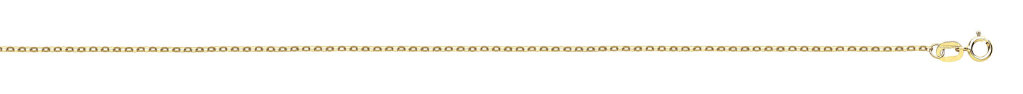 Yellow Gold 0.9mm Diamond Cut Trace Chain