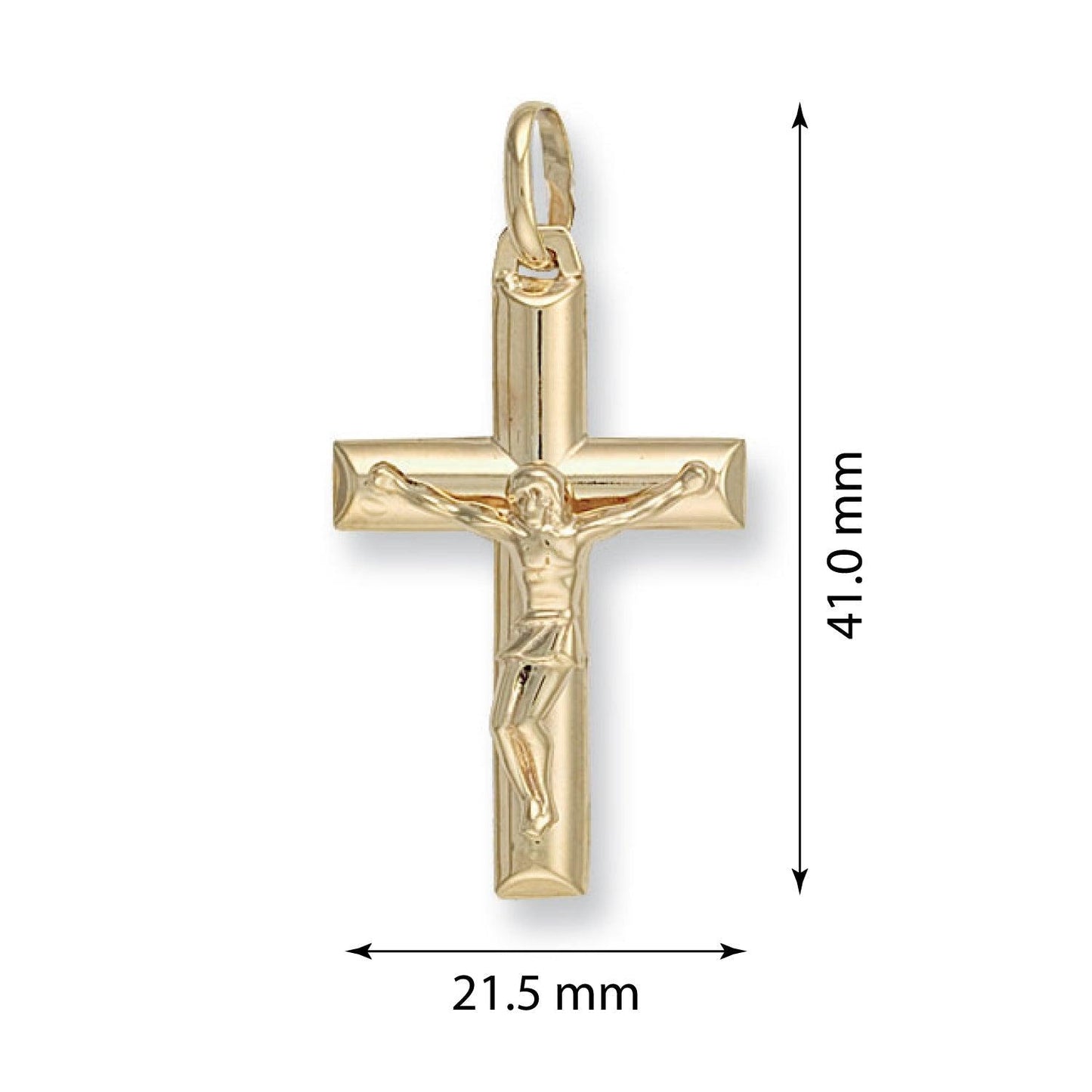 Yellow Gold Tubed Crucifix