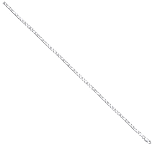 Silver 3.3mm Economy Flat Curb Chain