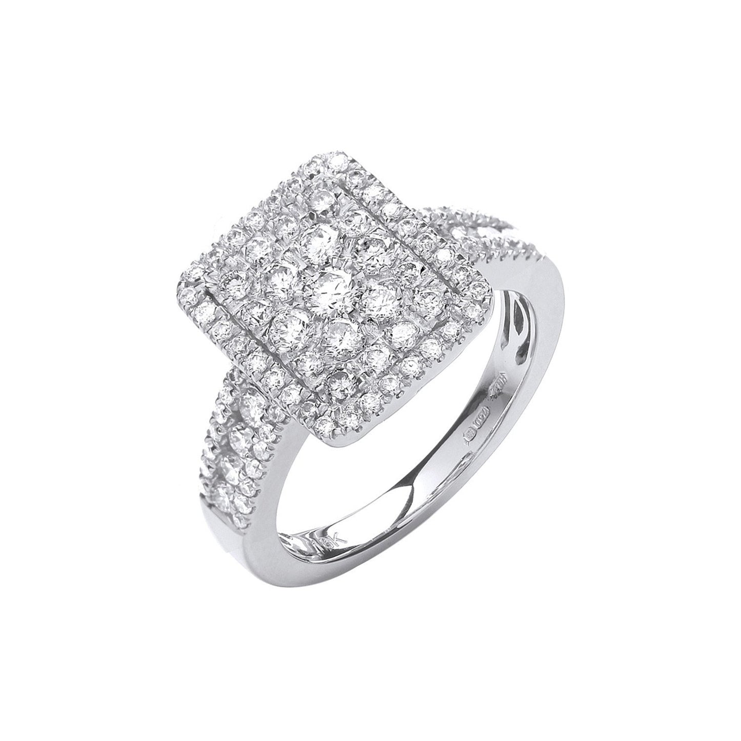 18ct White Gold 1.00ct Diamond Dress Ring (HNN-588AB5)