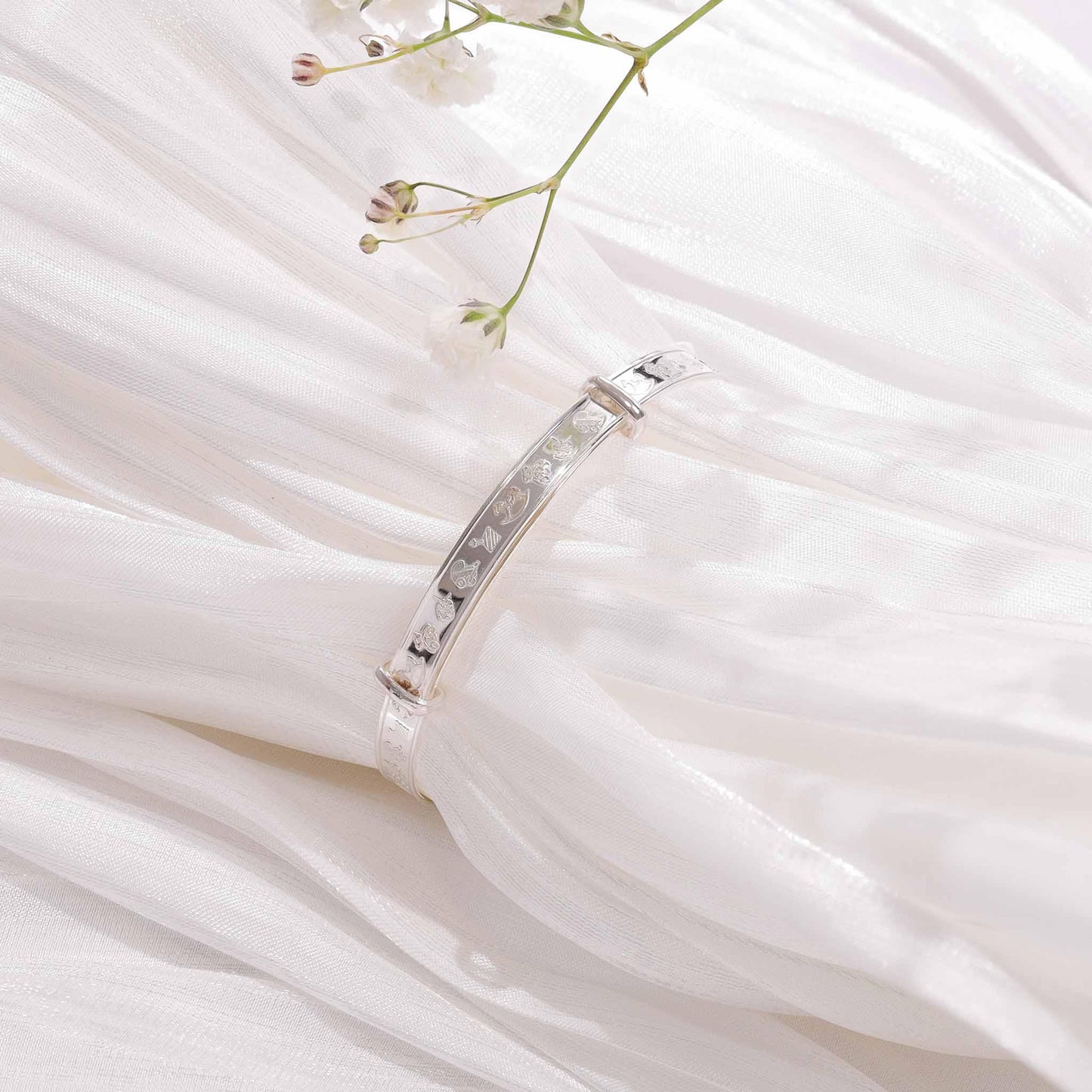 Silver Expandable Baby Bangle