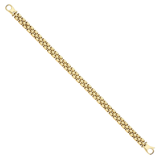 Yellow Gold 6.4mm Panther Link Ladies Bracelet