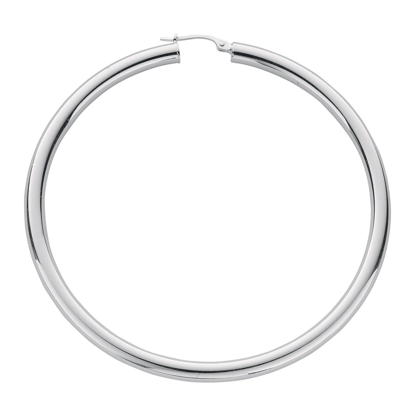 Silver Hoop Earrings - 4mm - 12.0g