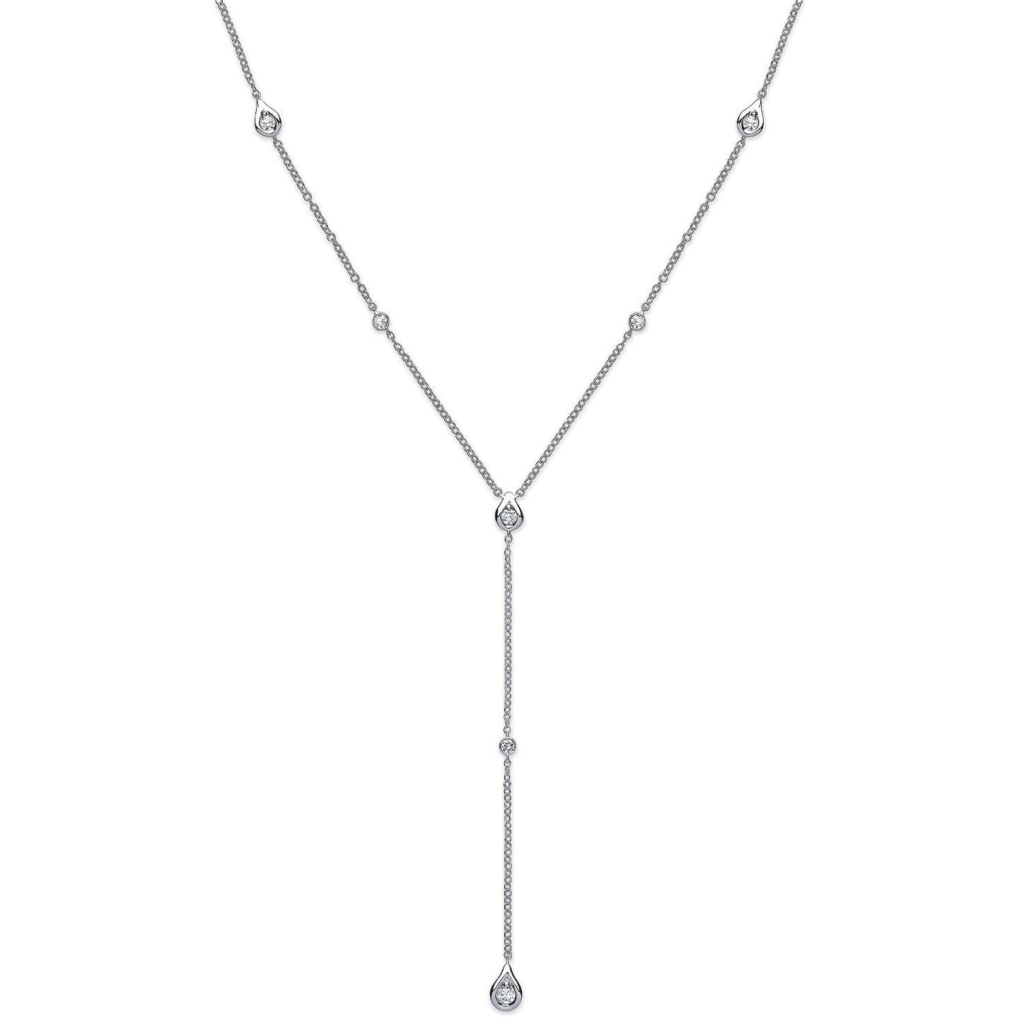 18ct White Gold 0.32ct Diamond Necklace (18in/45cm) Chain