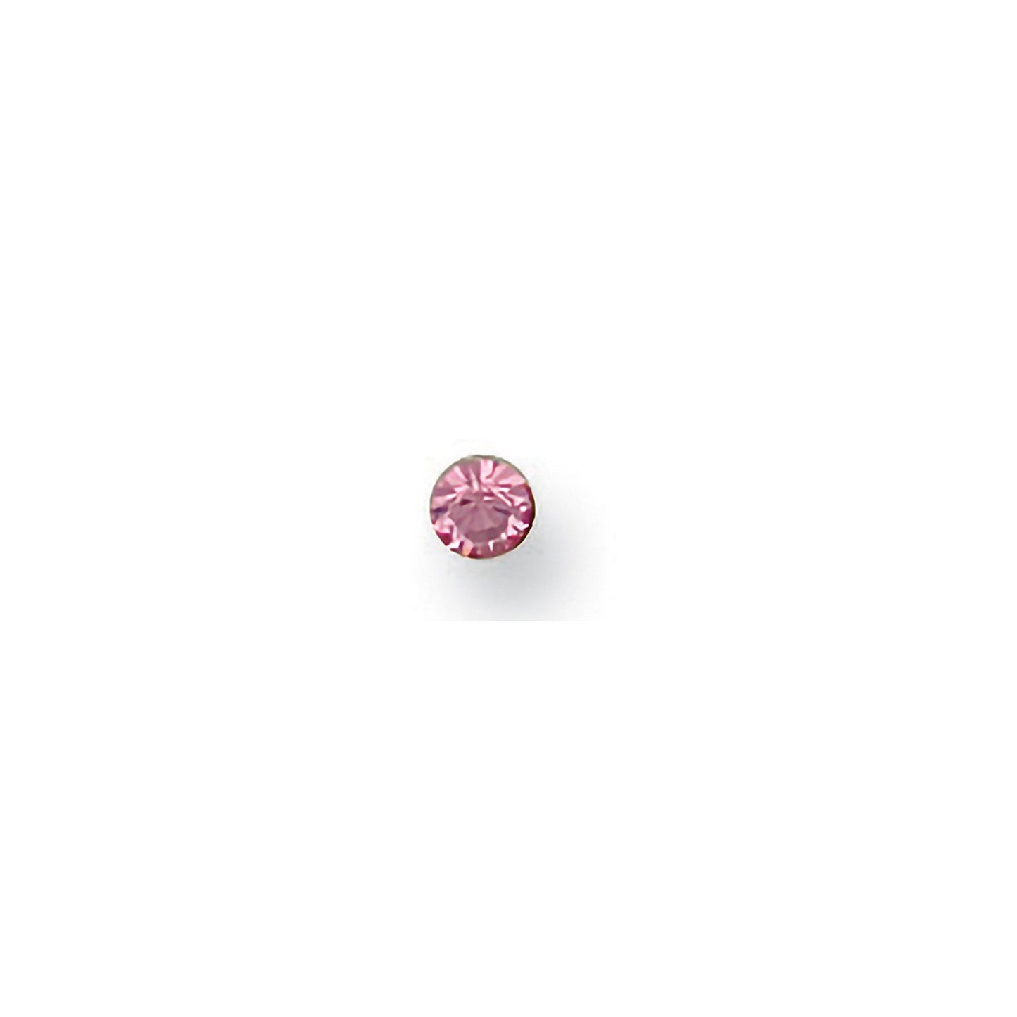 Yellow Gold Pink Cubic Zirconia Nose Stud