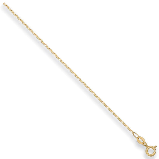 Yellow Gold 1.1mm Traditional Classic Curb Chain
