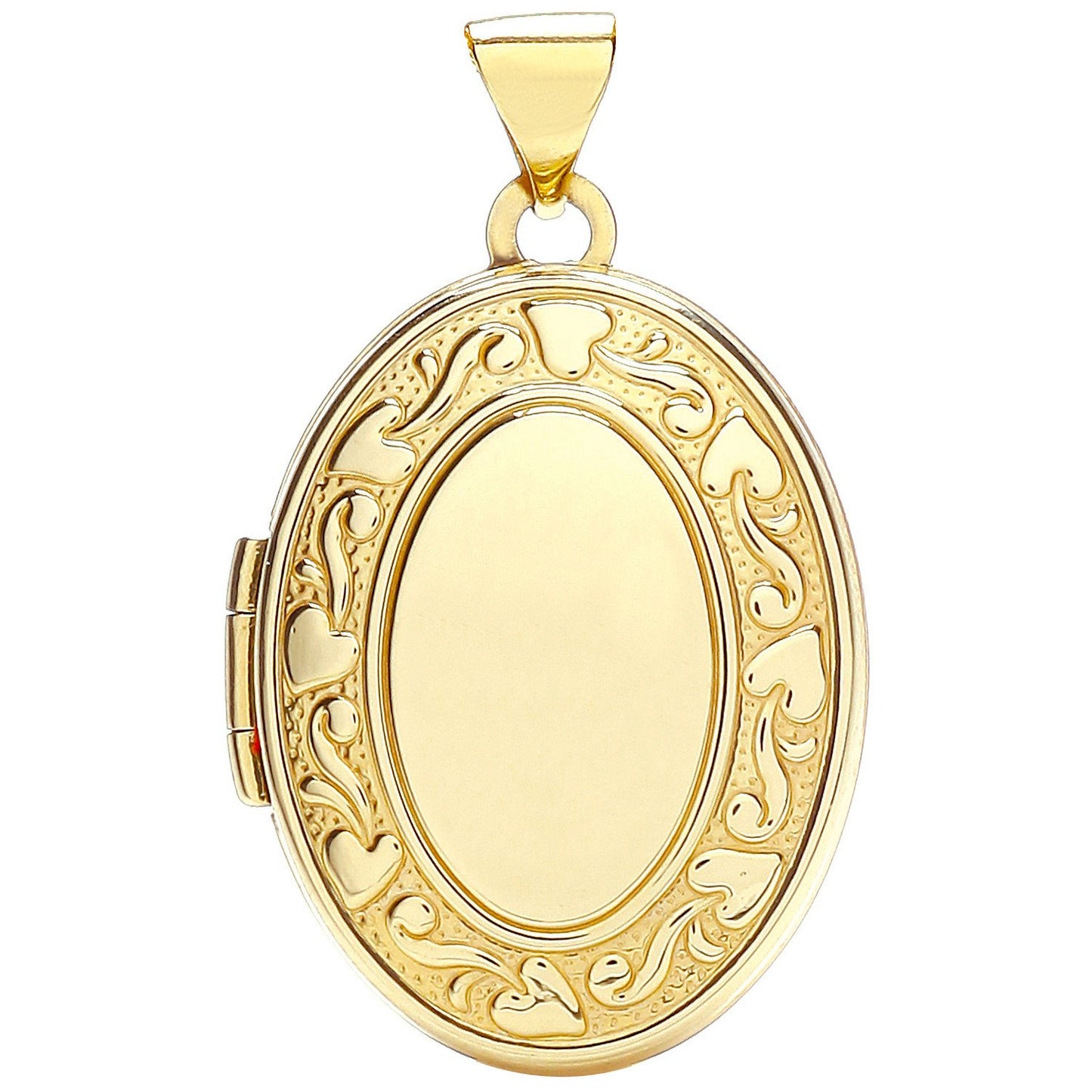 Yellow Gold Oval Shaped Locket (HNN-DDEC91)