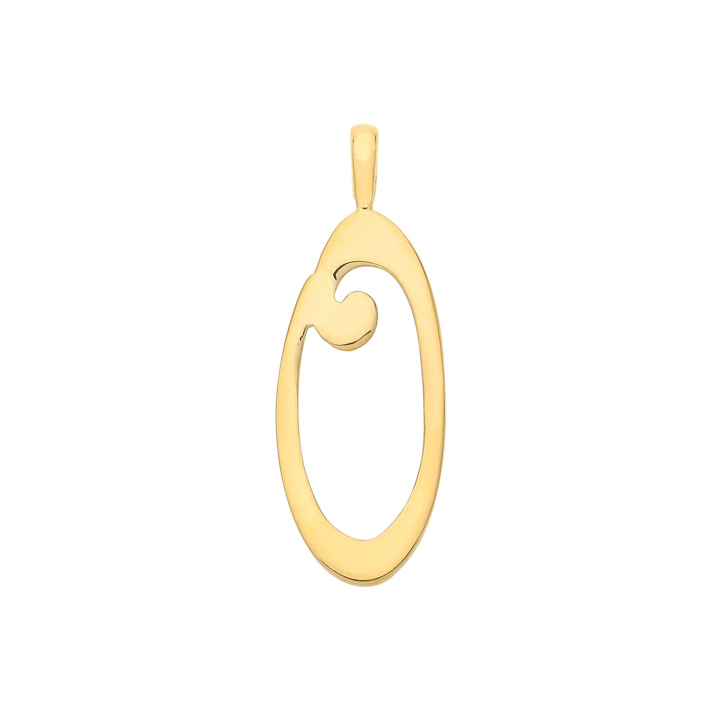 Yellow Gold Script Initial Pendant