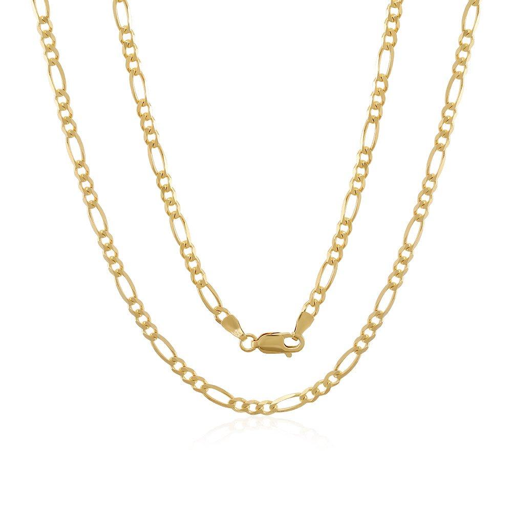 Yellow Gold 3.6mm Figaro Chain