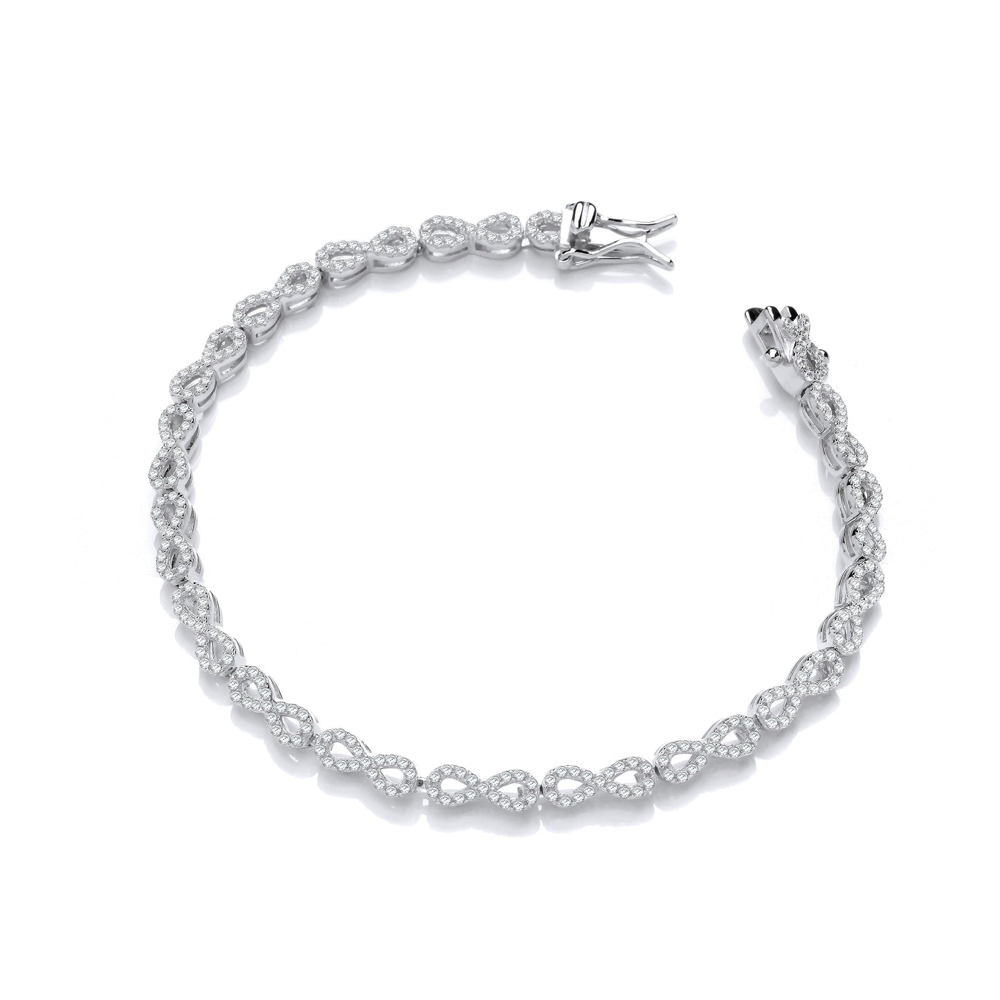 Infinity Tennis Silver Cubic Zirconia Bracelet