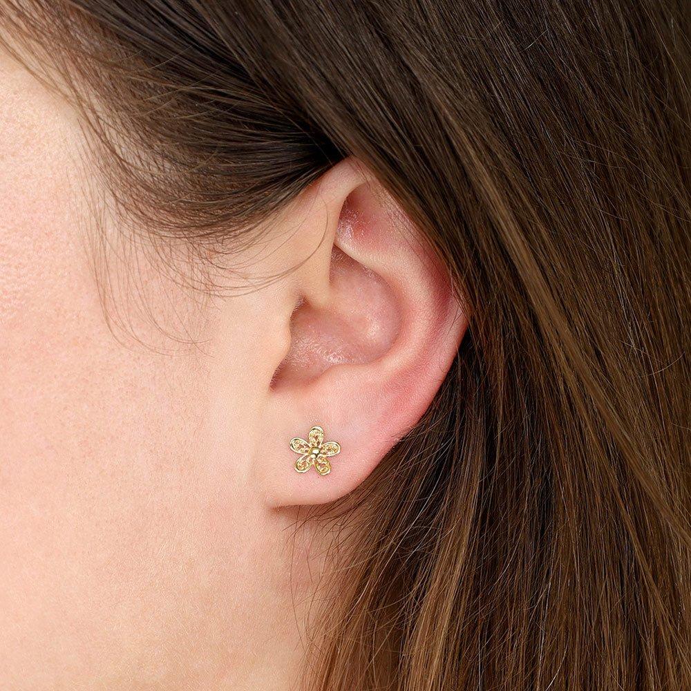 9ct Gold Flower Studs