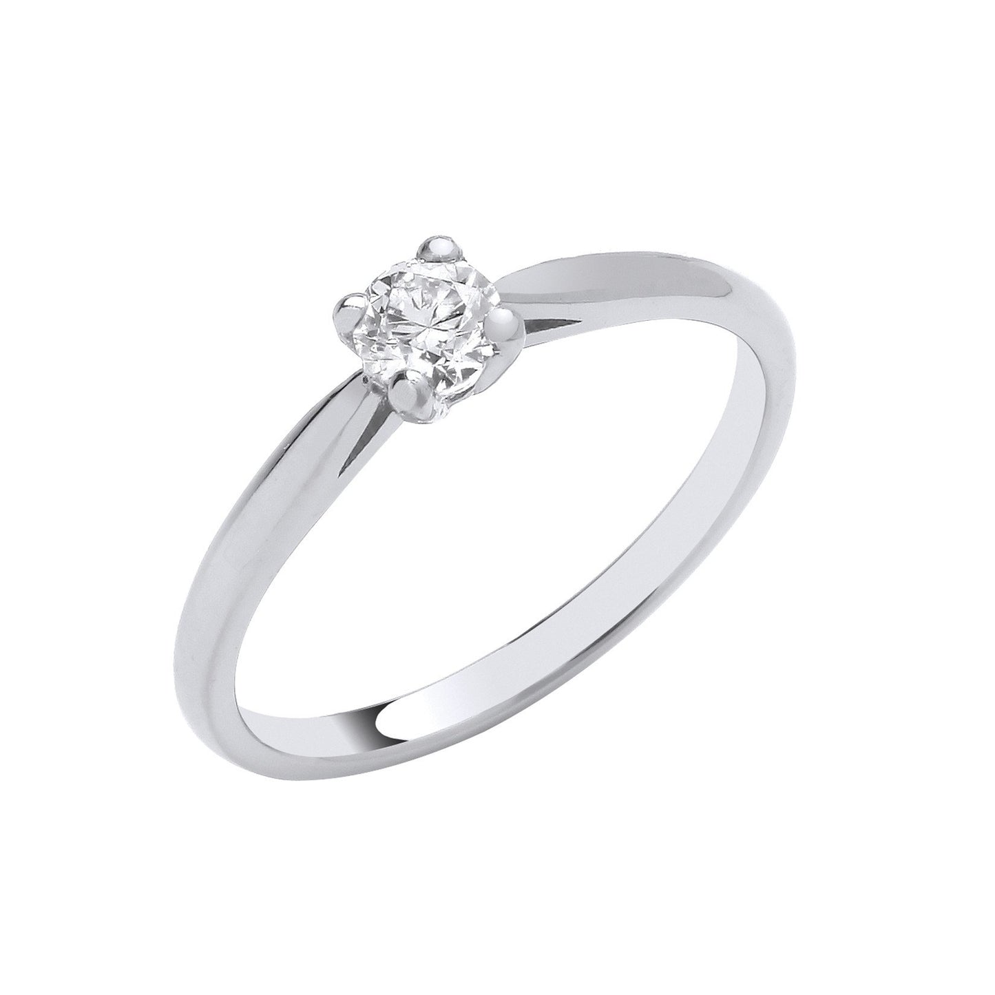 Platinum 0.25ct G/H-SI Diamond Engagement Ring