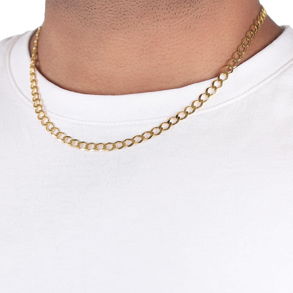 Yellow Gold 5.2mm Economy Curb Chain