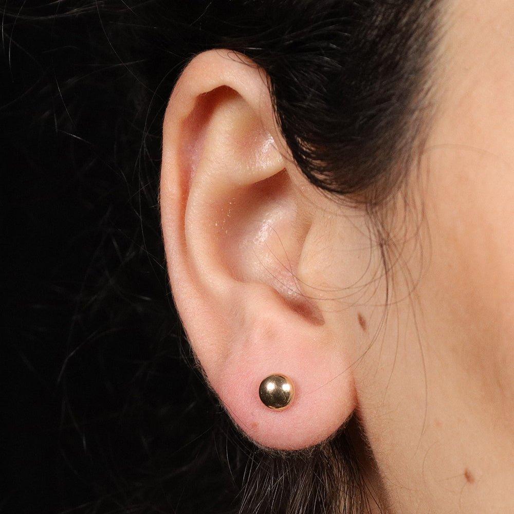 9ct Yellow Gold 5mm Button Ball Studs