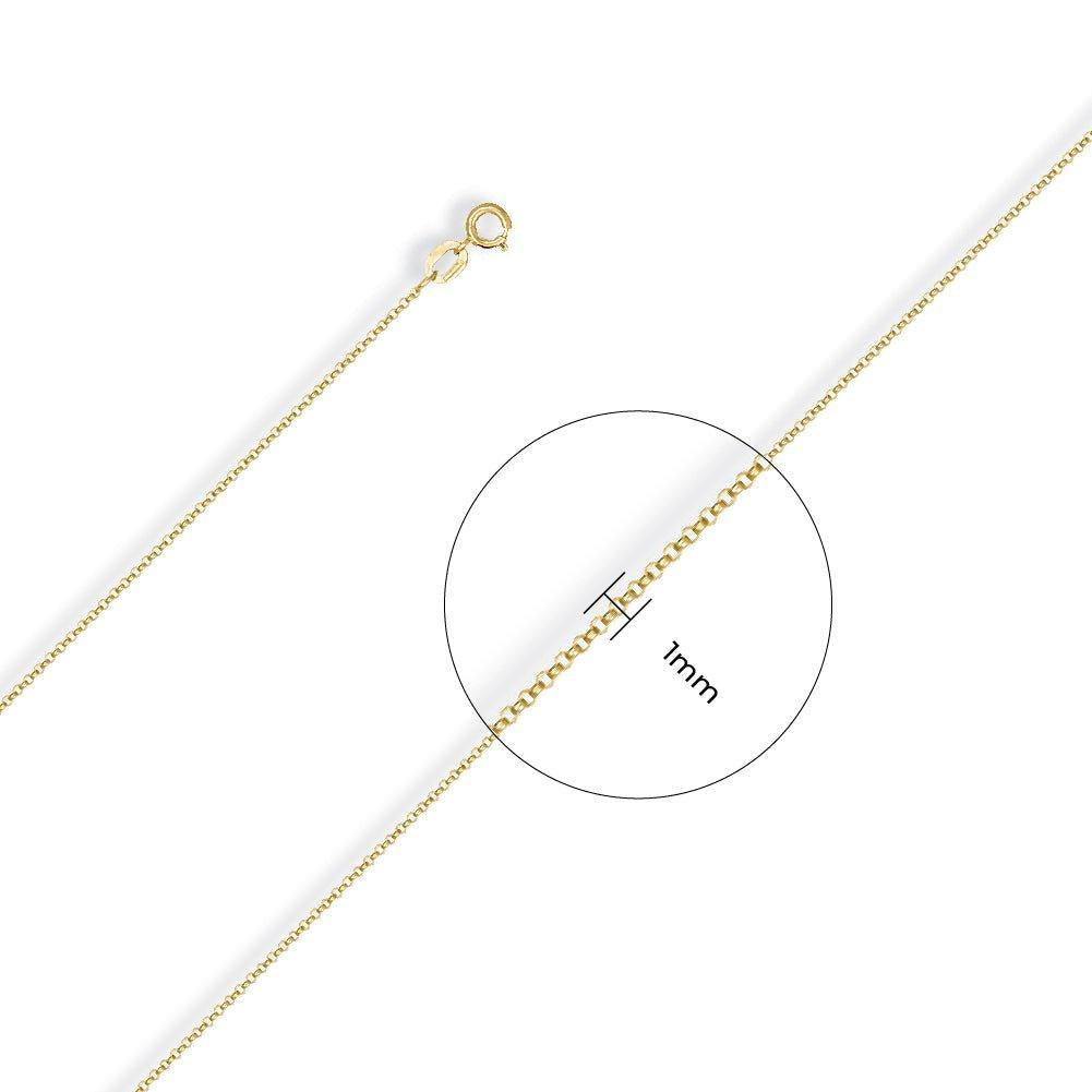 Yellow Gold 1.1mm Micro Belcher Chain