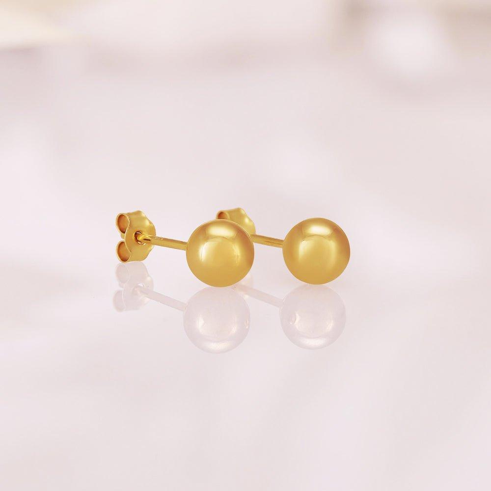 9ct Yellow Gold 5mm Ball Studs