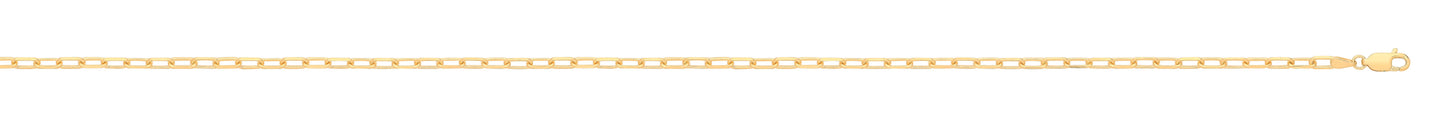 Yellow Gold 3.3mm Paper Clip Chain
