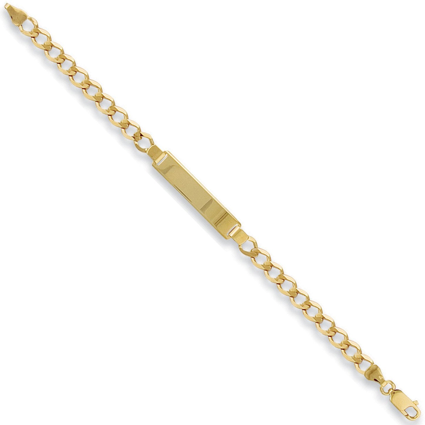 Yellow Gold Baby/Ladies Curb ID Bracelet (HNN-607A41)
