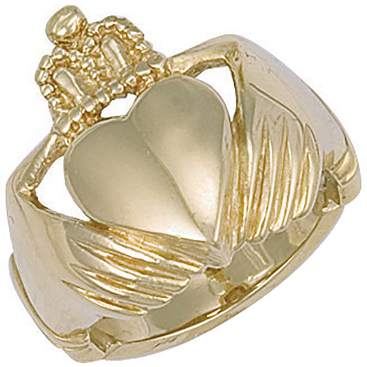 Yellow Gold Claddagh Ring (HNN-C5812D)
