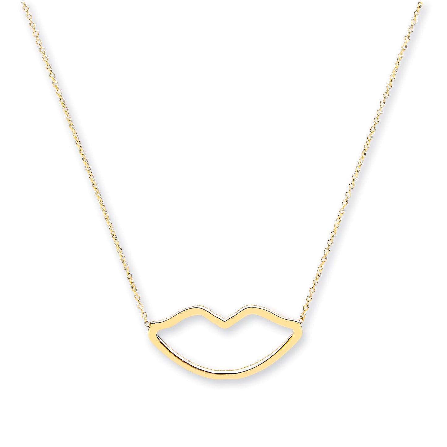 Yellow Gold Rolo Chain, Lips, Adjustable Lengths