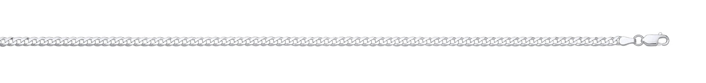Silver 3.3mm Economy Flat Curb Chain