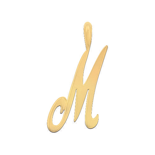 Yellow Gold Script Initial Pendant