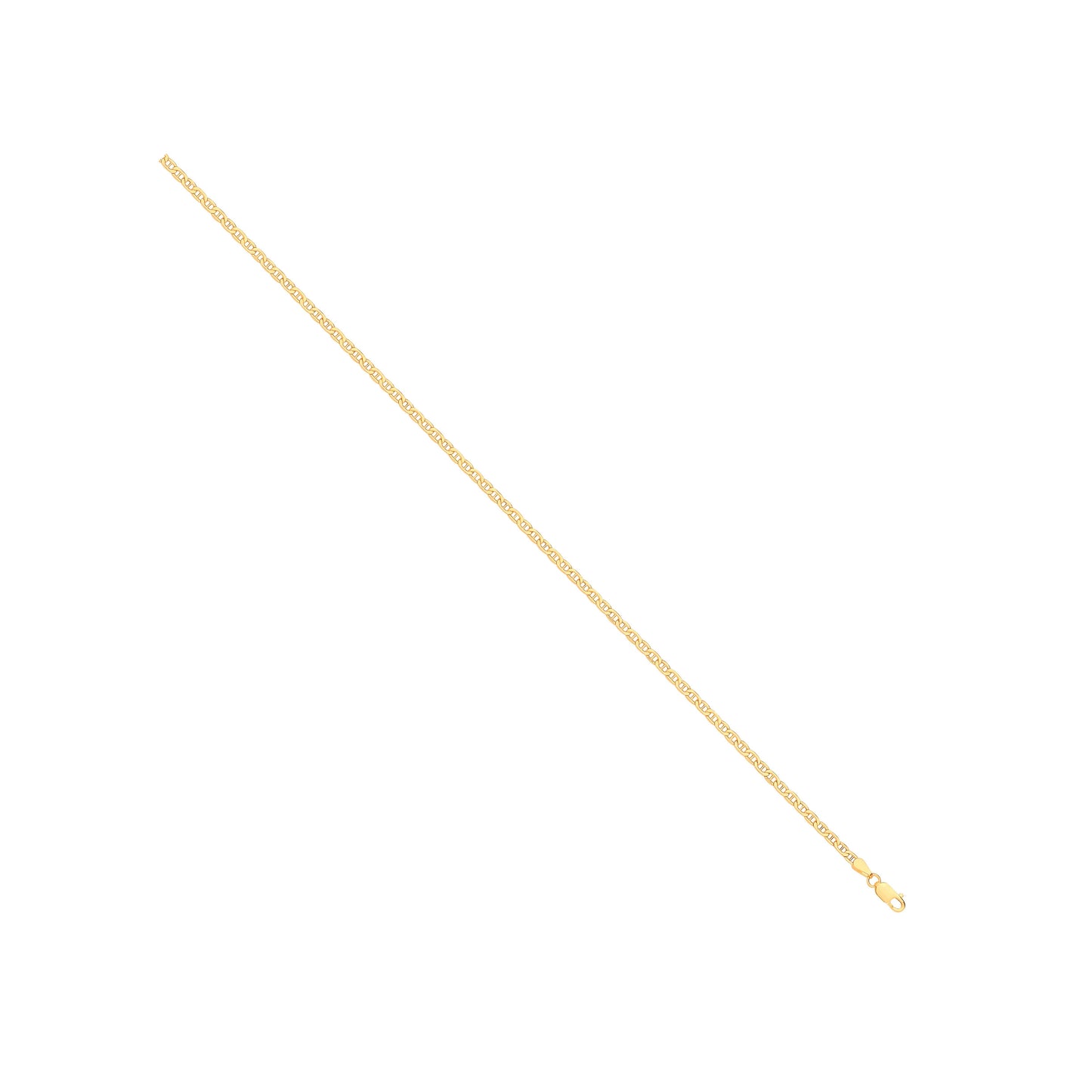 14ct Yellow Gold Hollow Flat Anchor 2.4mm Chain