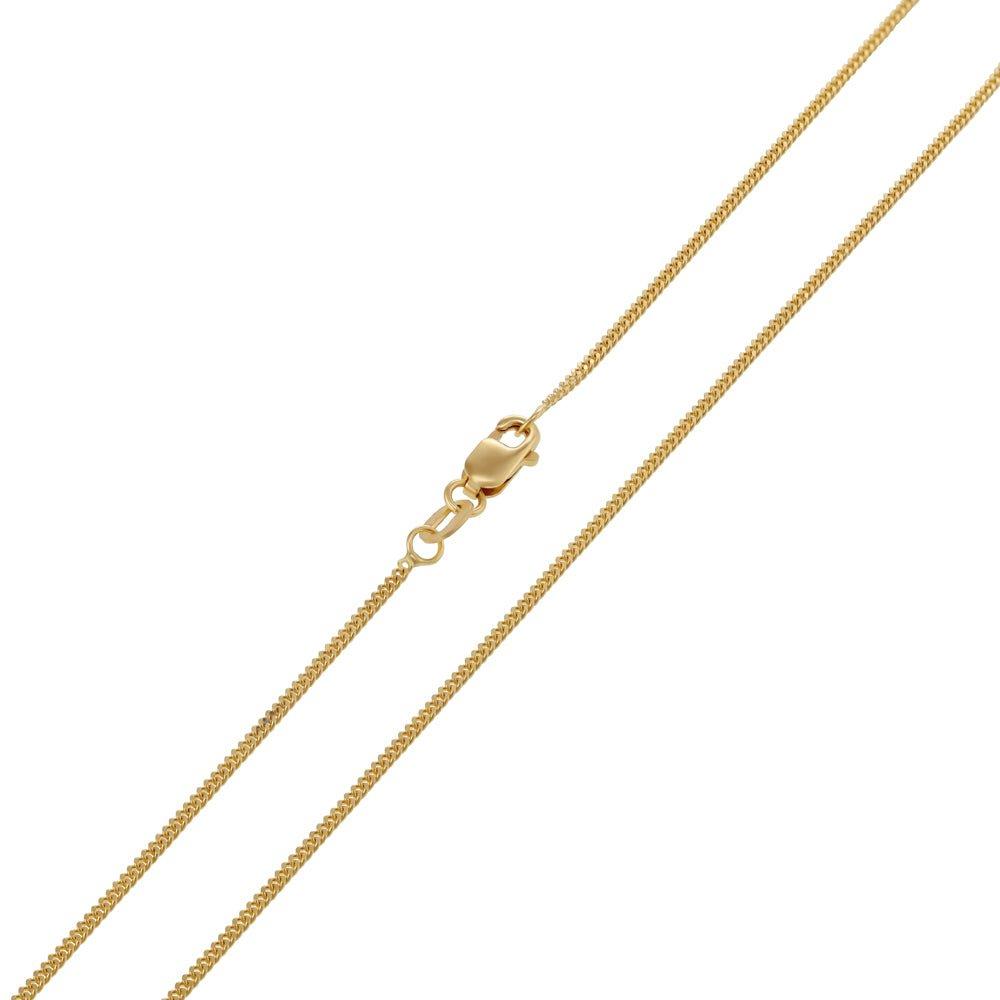 18ct Yellow Gold 1.1mm Curb Chain