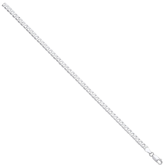 Silver 5.2mm Economy Flat Curb Chain