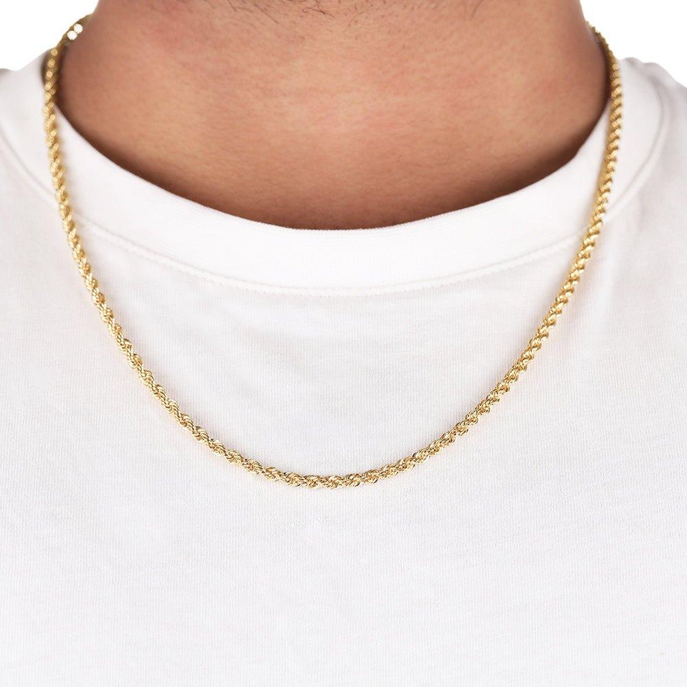 Yellow Gold 3.2mm Hollow Rope Chain