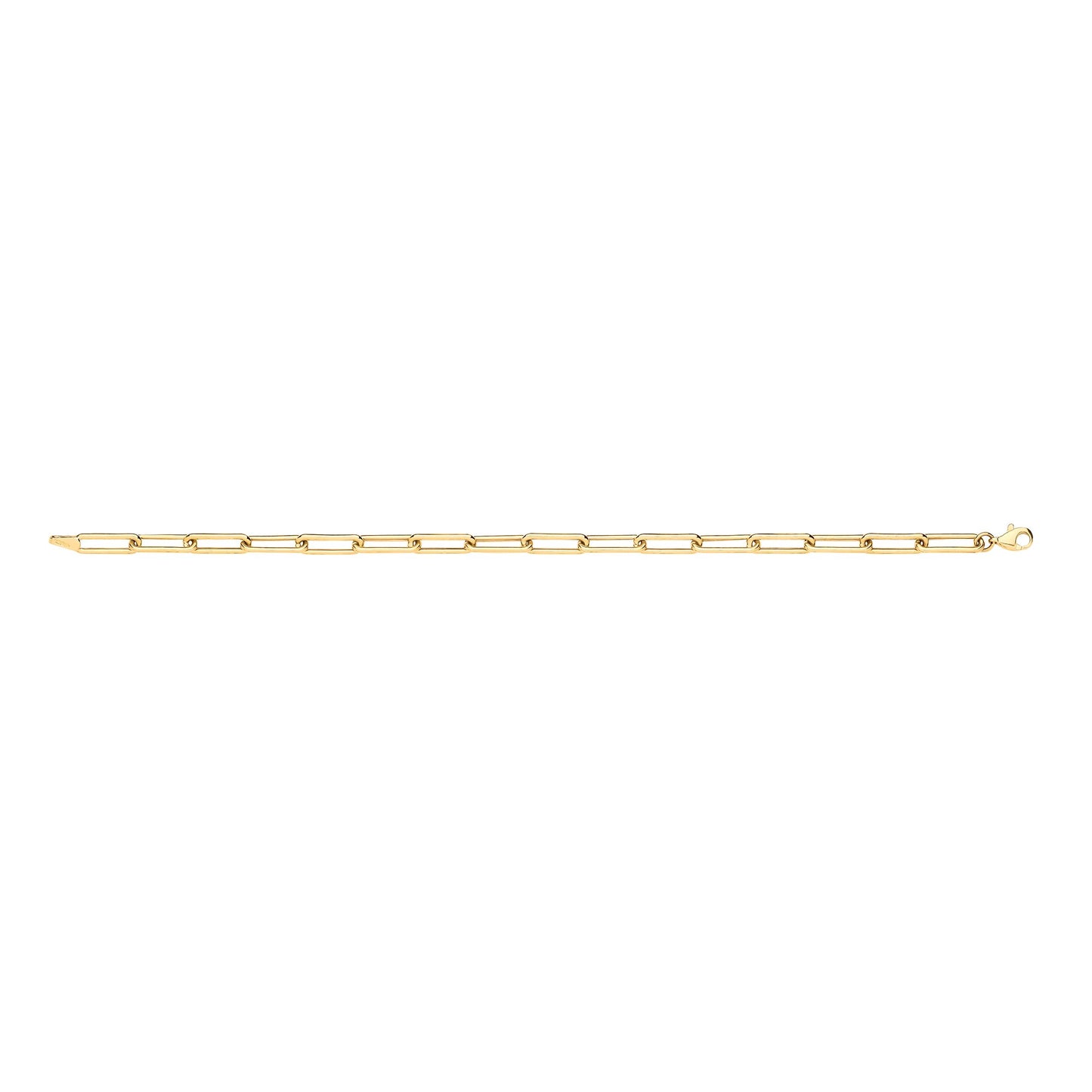 Yellow Gold Paper Clip Hollow Necklace/Bracelet