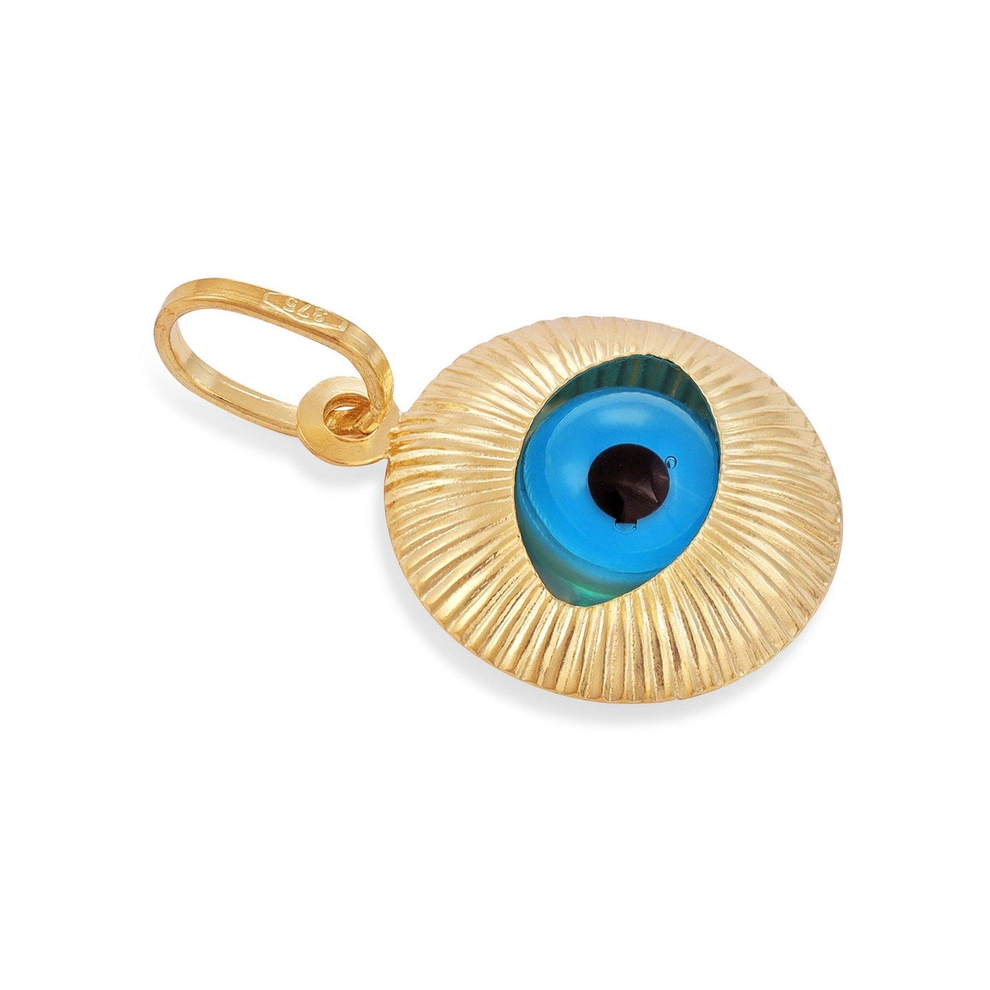 Yellow Gold Evil Eye Pendant