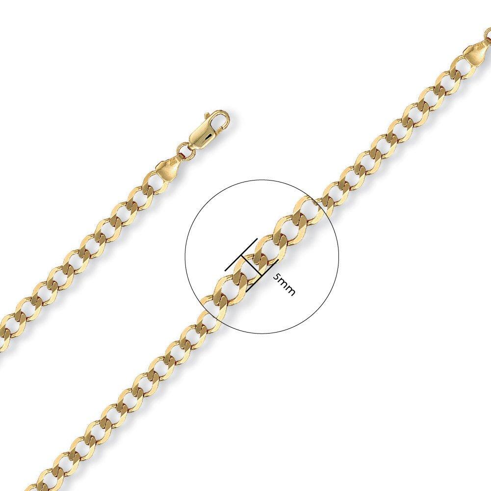 Yellow Gold 5.2mm Economy Curb Chain