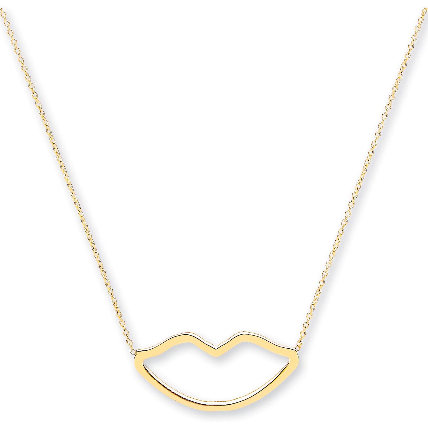 Yellow Gold Rolo Chain, Lips, Adjustable Lengths