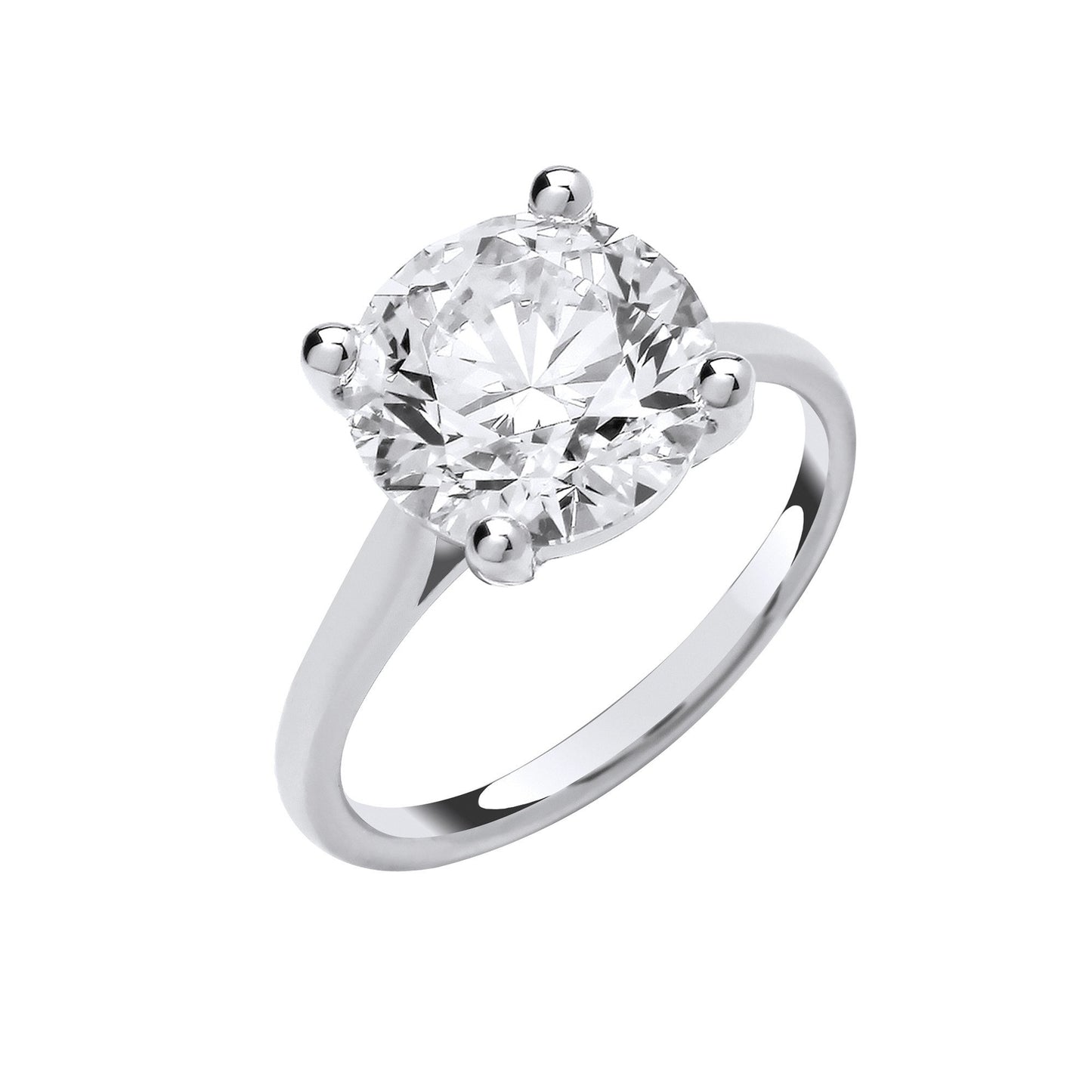 18ct White Gold 4.00ctw Solitaire Lab Grown Diamond Ring IGI Certified