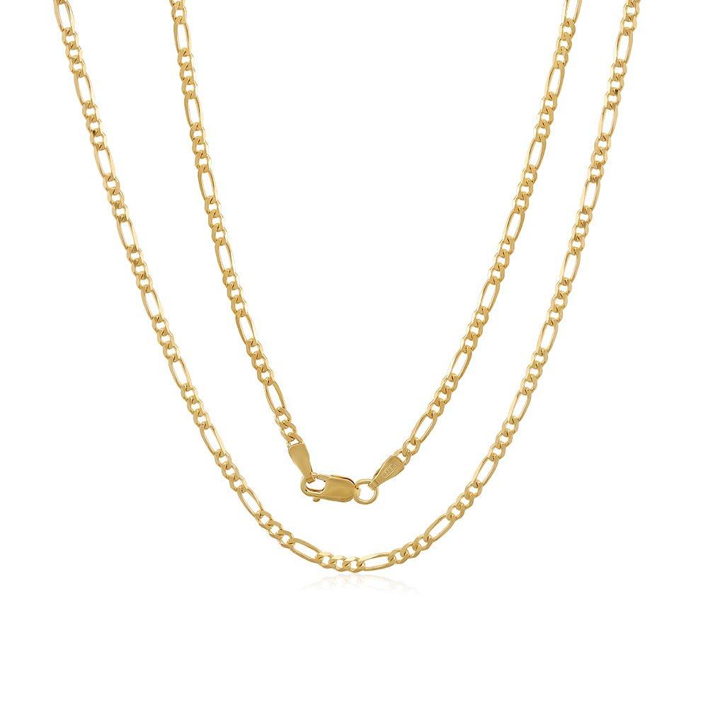 Yellow Gold 2.2mm Figaro Chain