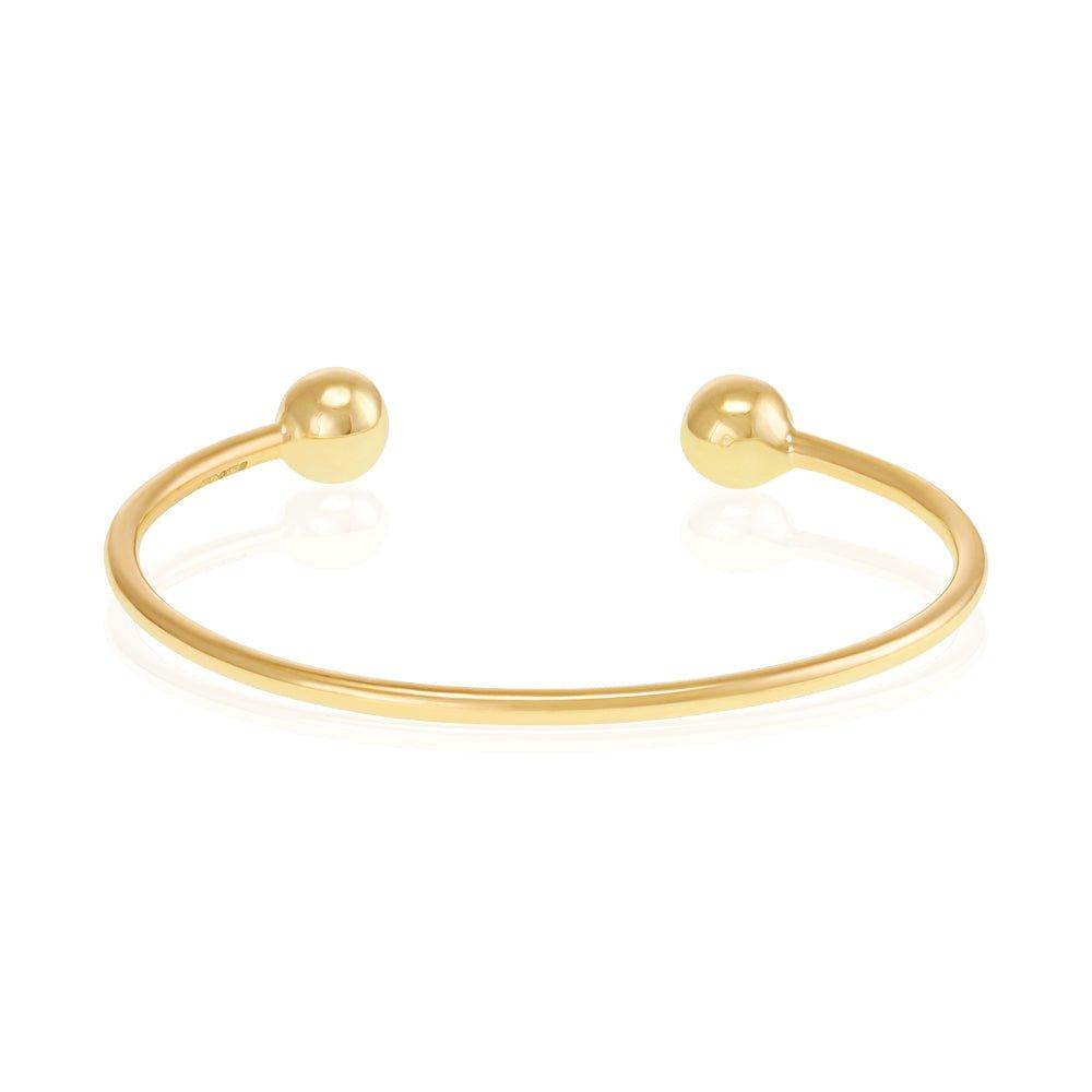 Yellow Gold Hollow Baby Torque Bangle