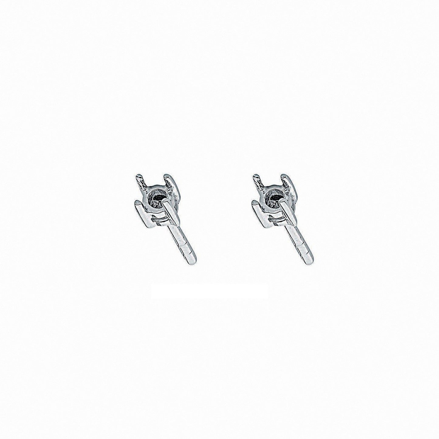9ct White Gold Earrings Mount 0.15ctw