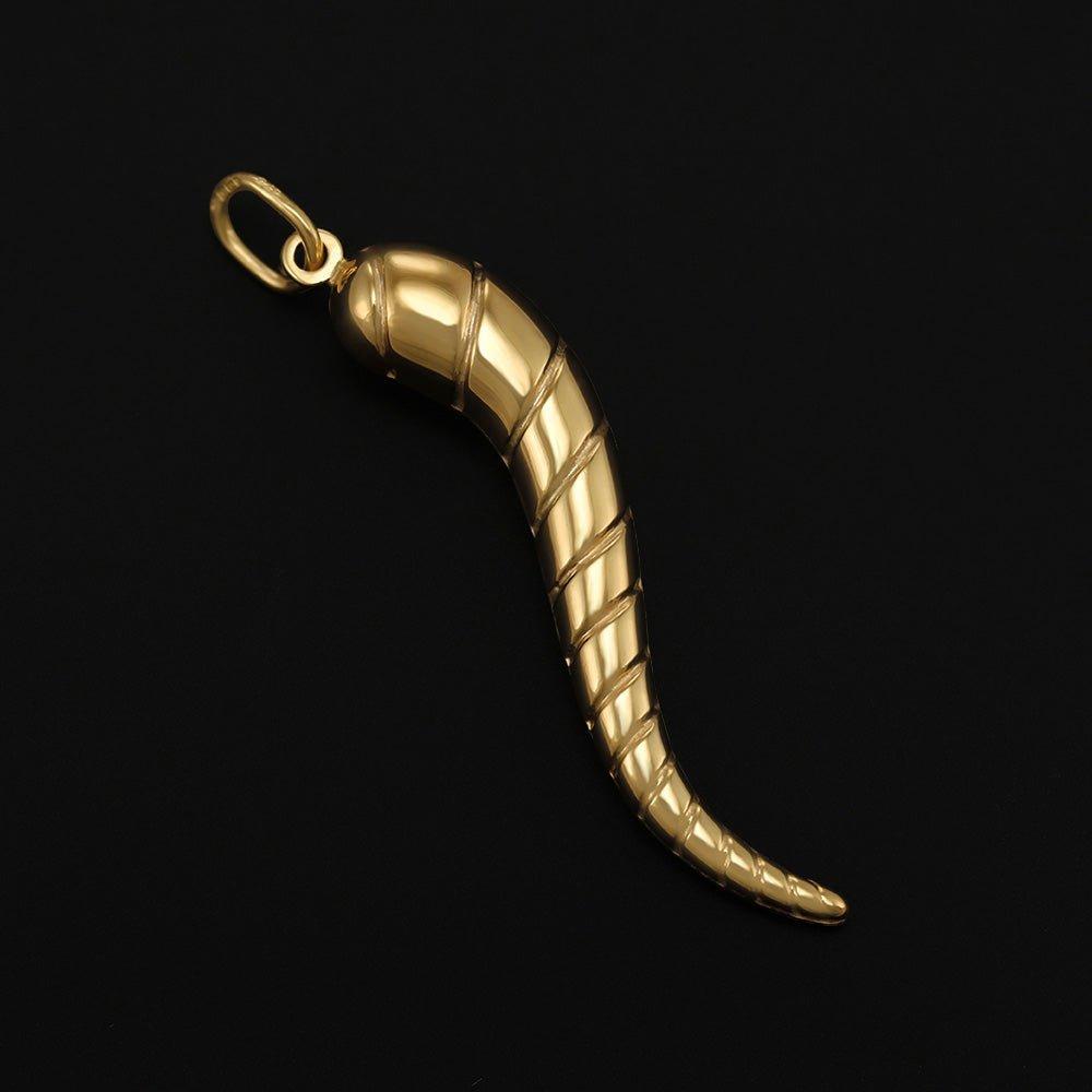 Yellow Gold Horn of Life/Horn of Plenty Pendant