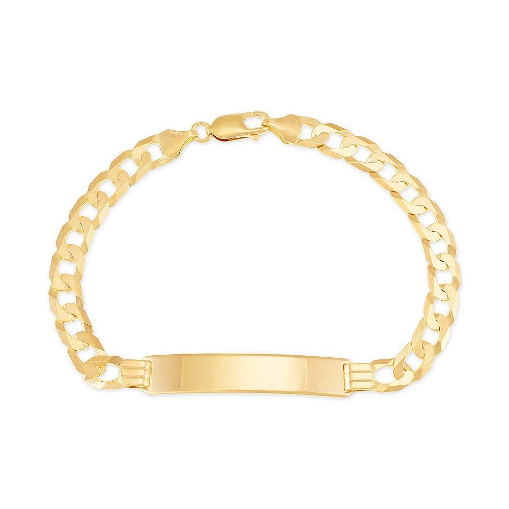 Yellow Gold Ladies/Gents Curb ID Bracelet