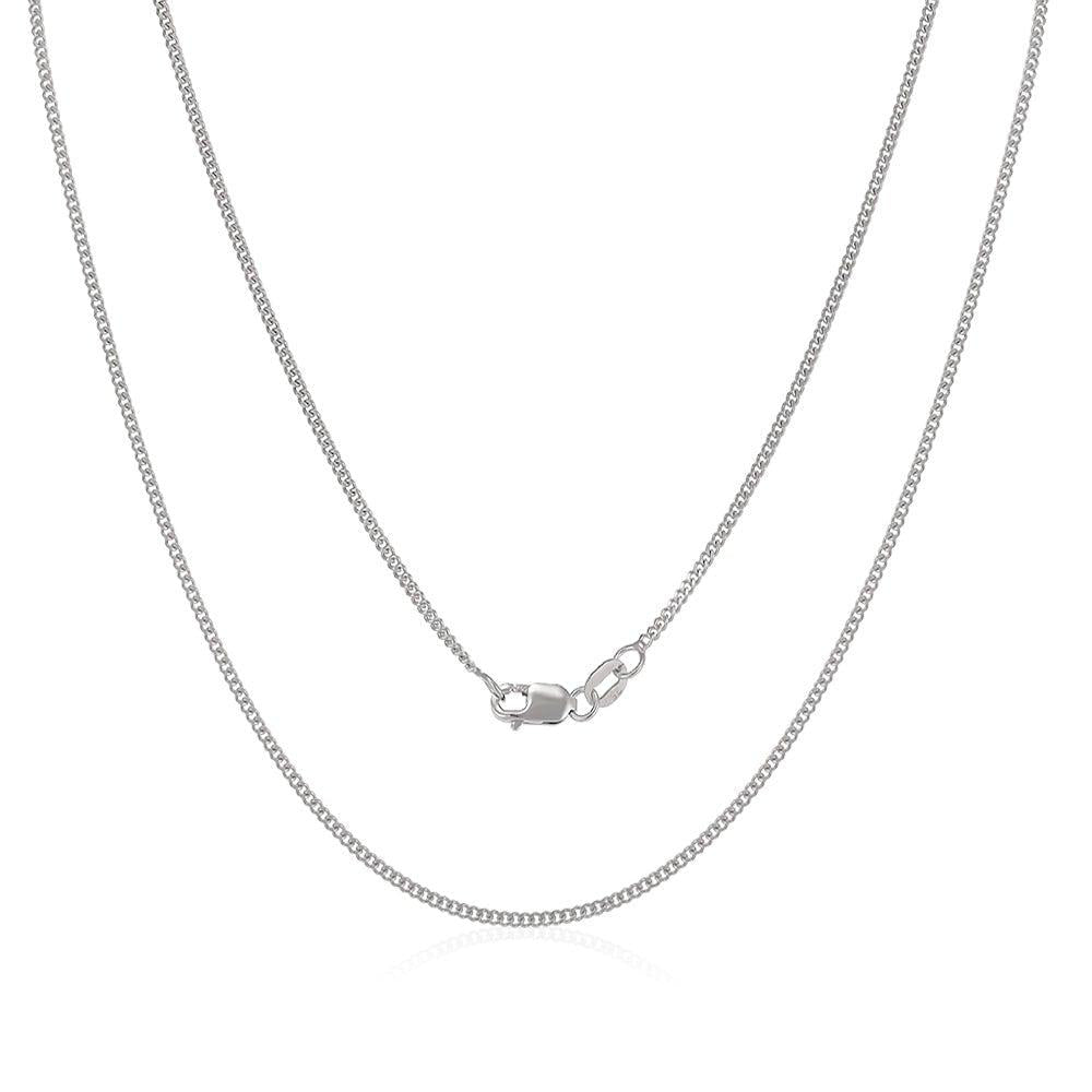18ct White Gold 1.4mm Curb Chain