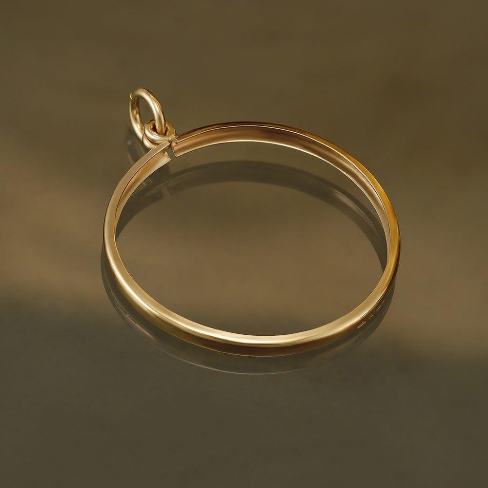 Yellow Gold Full Plain Sovereign Pendant Mount
