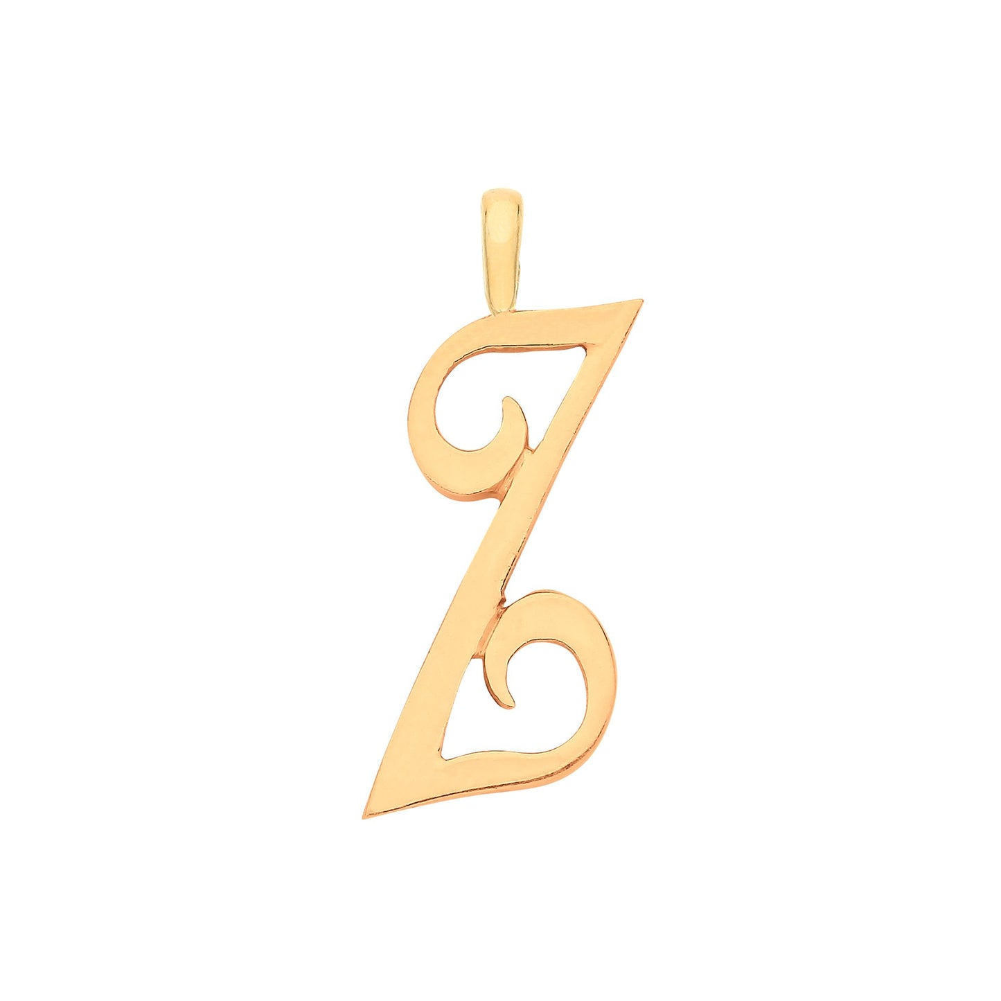 Yellow Gold Script Initial Pendant