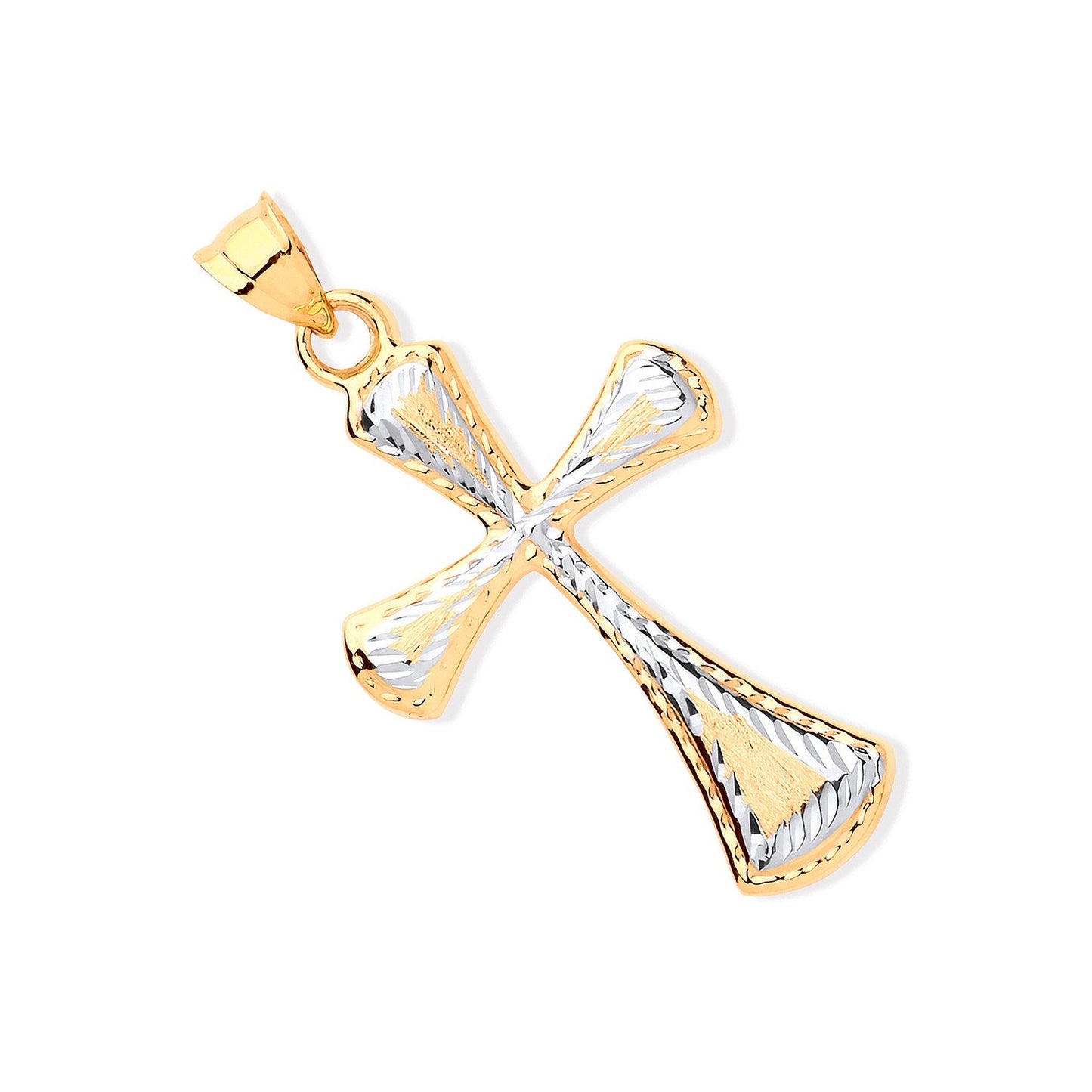 Yellow and White Gold Fancy Cross - 16.8mm