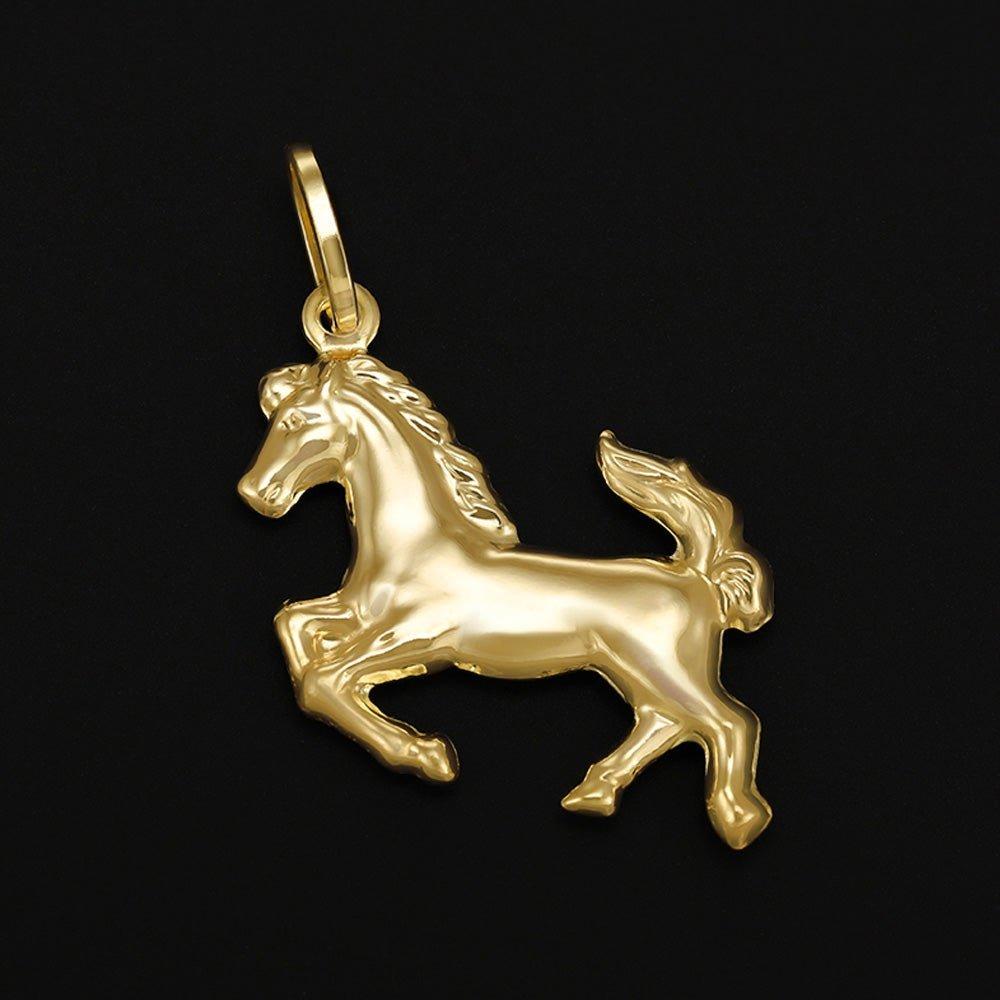 Yellow Gold Horse Pendant