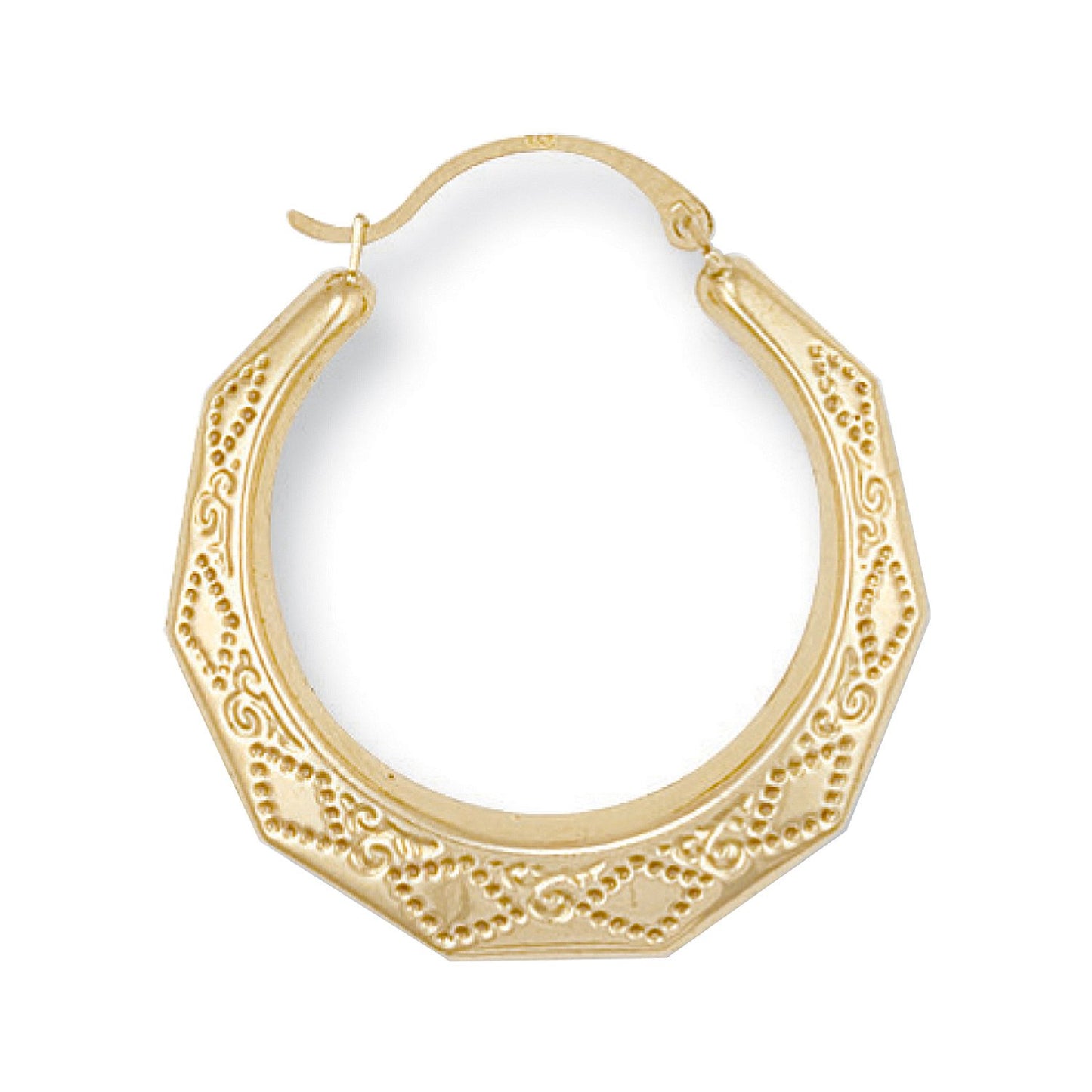 Yellow Gold 28mm Diamond Cut Creoles